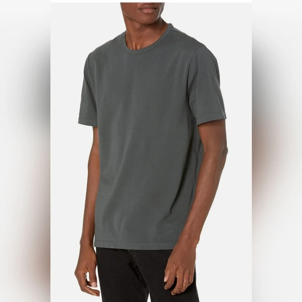 Vince Garment Dye Short Sleeve T-Shirt, Dark Olive - Picture 1 of 10